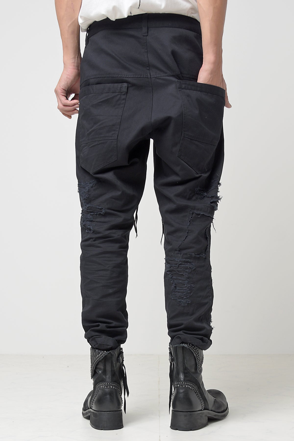 2301-PT02 Drop Crotch Crush Pants