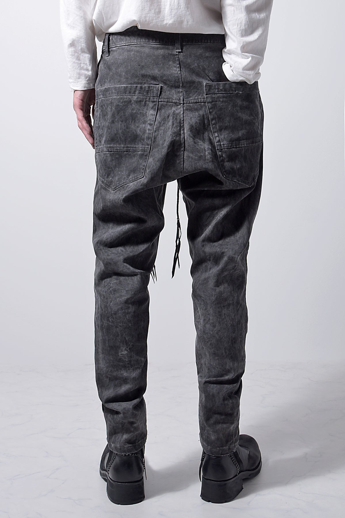 2202-PT01A Drop Crotch Pants Charcoal