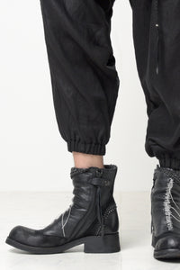 2301-PT03 Linen Lazy Pants Black