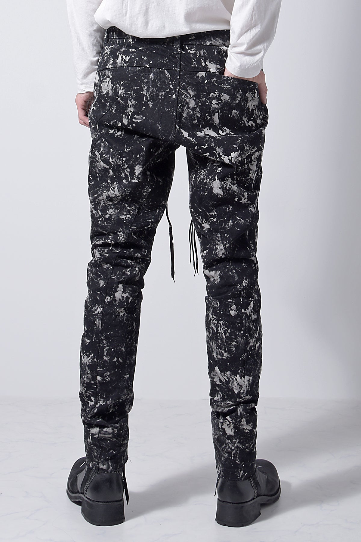 2202-PT08B Flake Discharged Stretch Pants 05