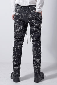 2202-PT08B Flake Discharged Stretch Pants 05