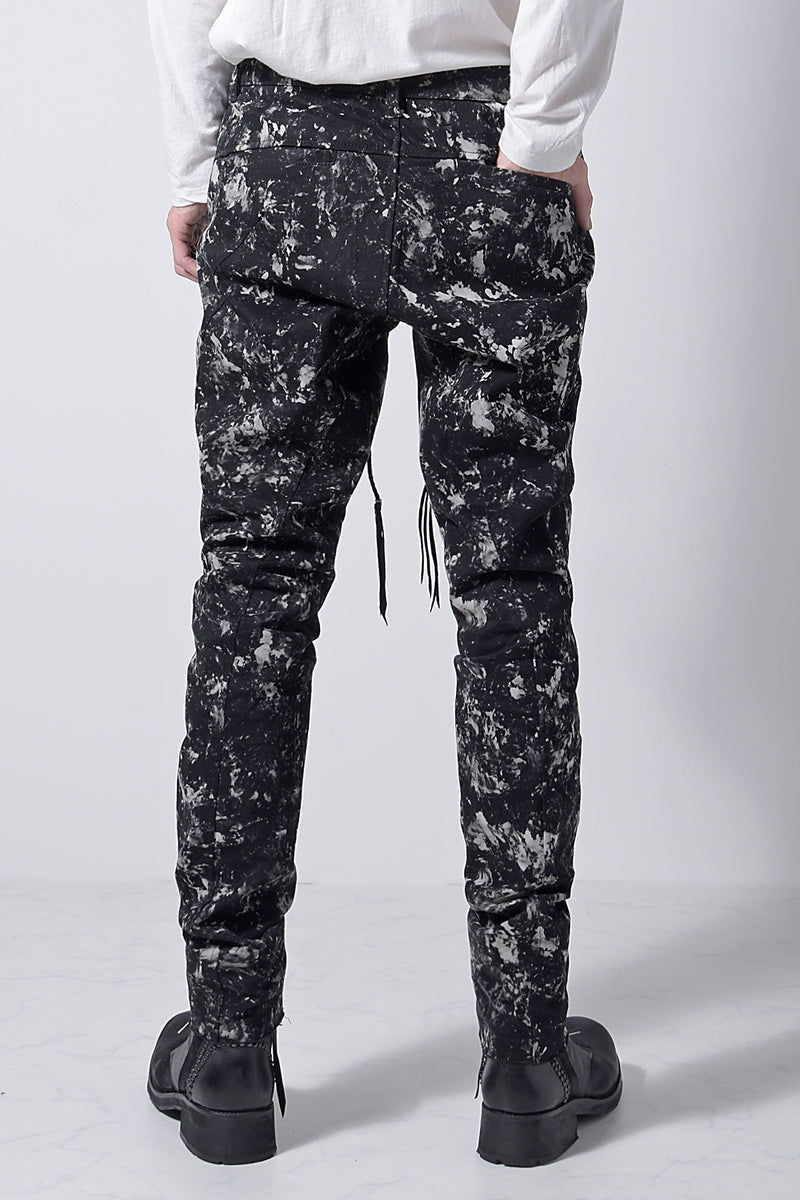 2202-PT08B Flake Discharged Stretch Pants 05