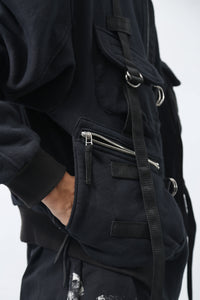 1902-JK06 Parachute Over Blouson Black