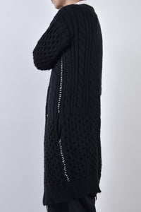 2002-KT03 Cable Combi Mohair Long CD Black