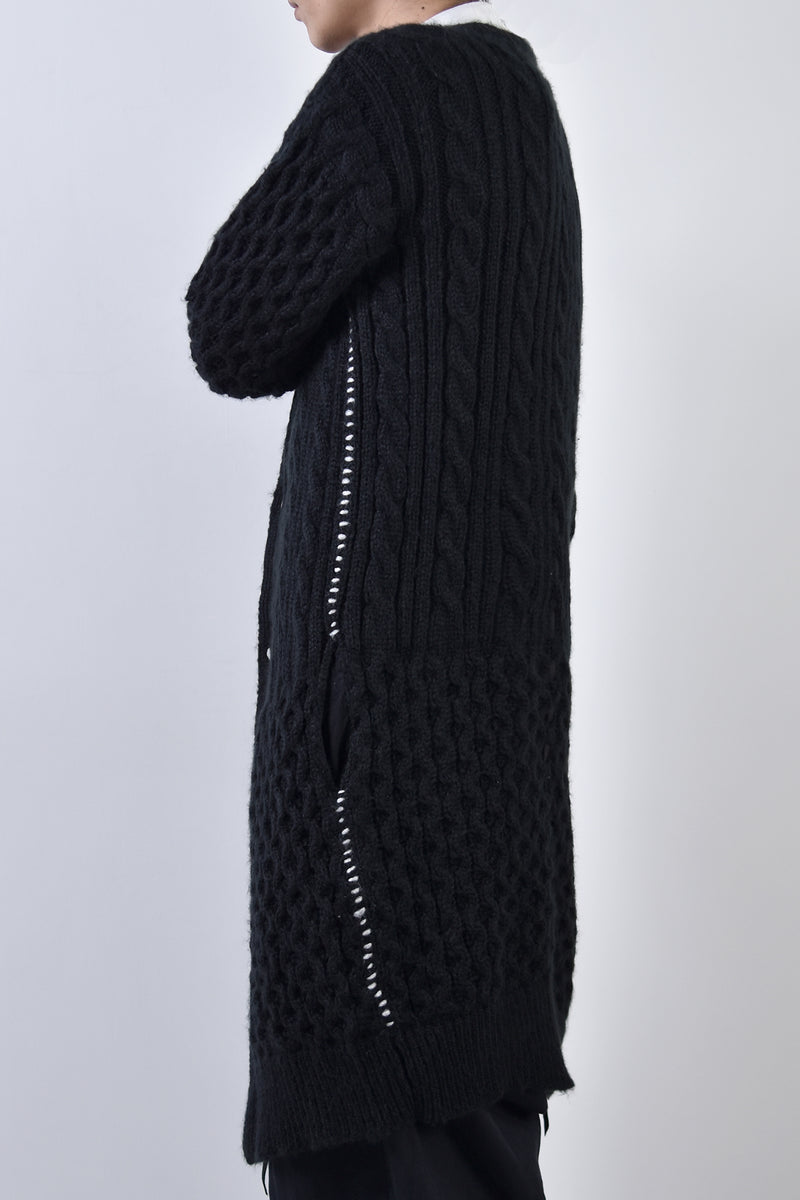 2002-KT03 Cable Combi Mohair Long CD Black