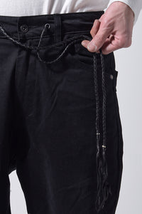 2202-PT01A Drop Crotch Pants Black