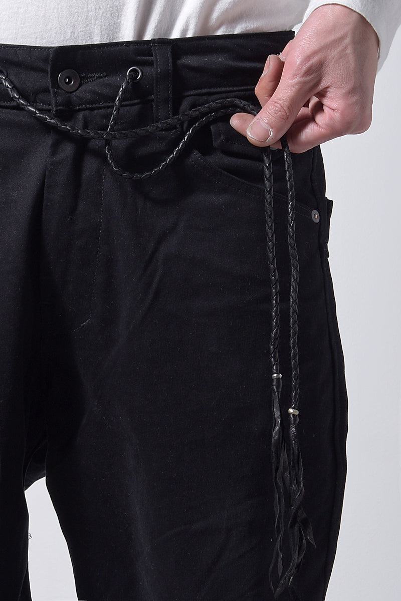 2202-PT01A Drop Crotch Pants Black
