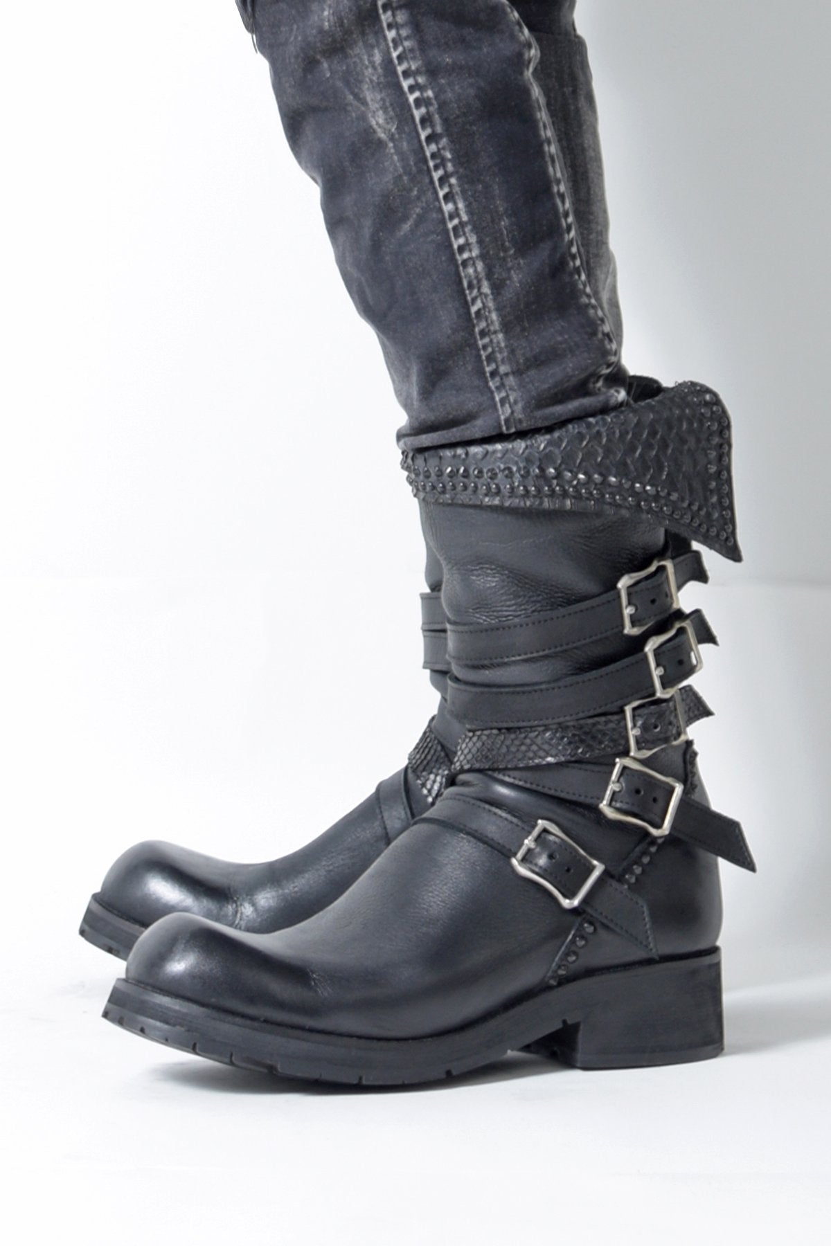 KMRii ケムリ Crush Strap Boots 02 クラッシュ ストラップ ブーツ