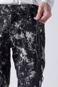 2202-PT08B Flake Discharged Stretch Pants 05