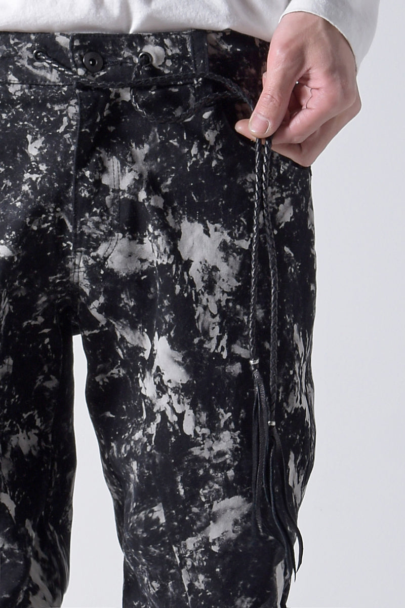 2202-PT08B Flake Discharged Stretch Pants 05