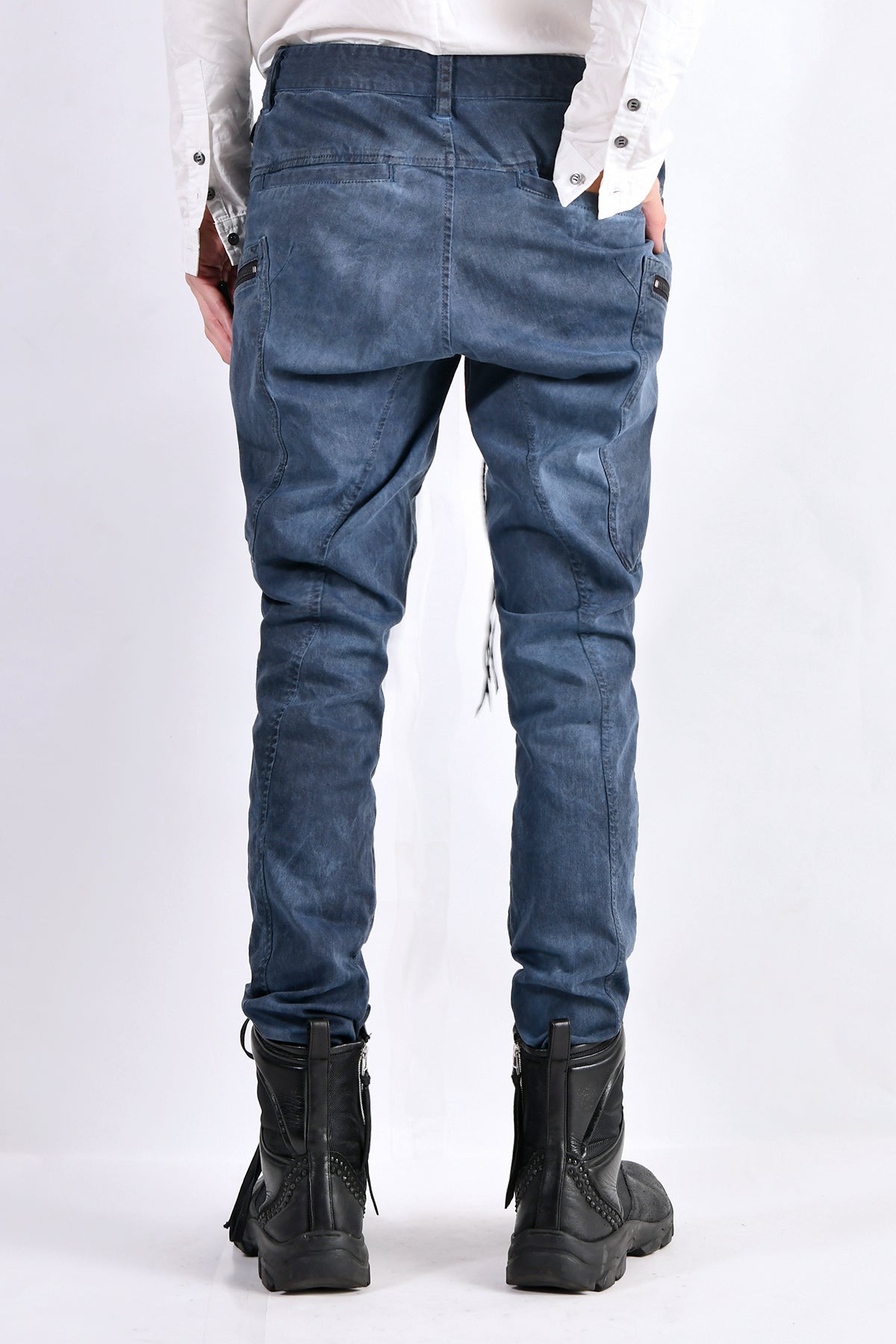 2102-PT02A Double Pocket Twill Pants 03 Navy