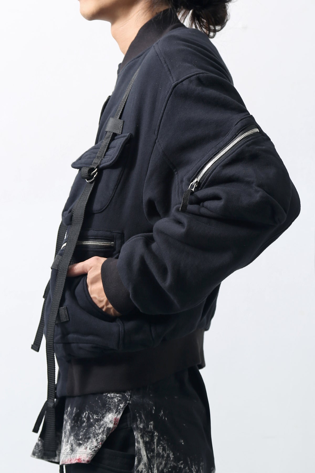 1902-JK06 Parachute Over Blouson Black
