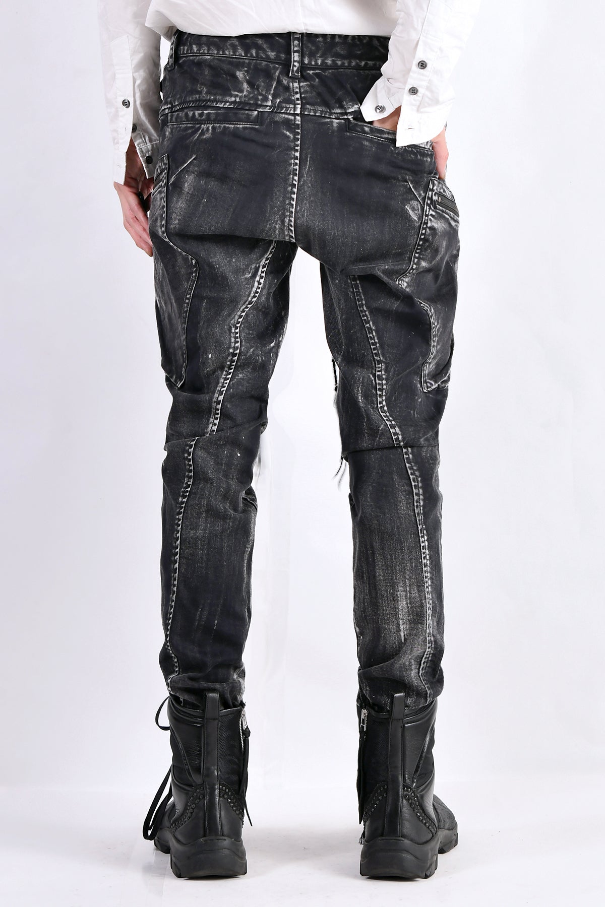 2102-PT02B Discharged Double Pocket Twill Pants 03