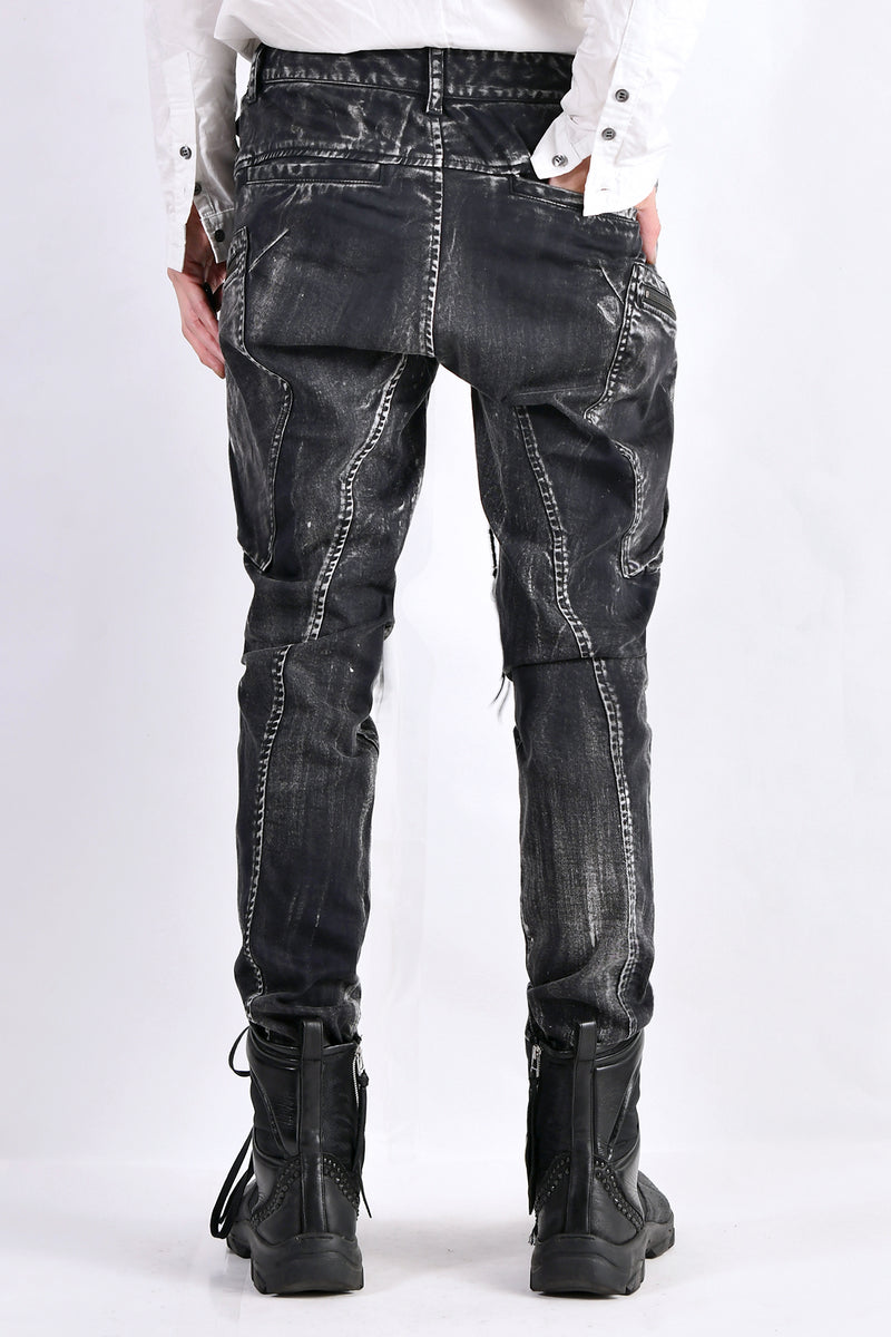 2102-PT02B Discharged Double Pocket Twill Pants 03