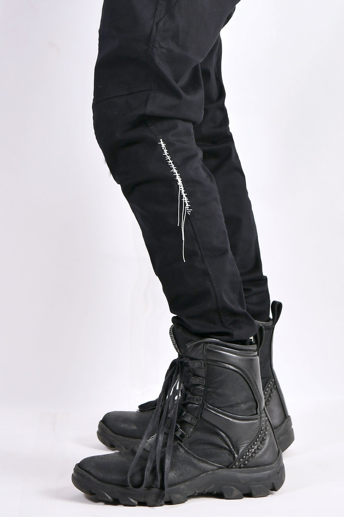 2102-PT01A Stretch Twill Pants 03 Black