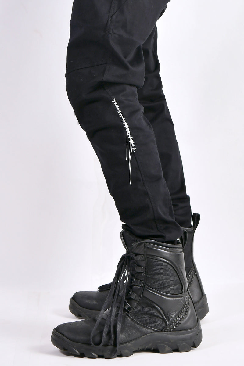 2102-PT01A Stretch Twill Pants 03 Black
