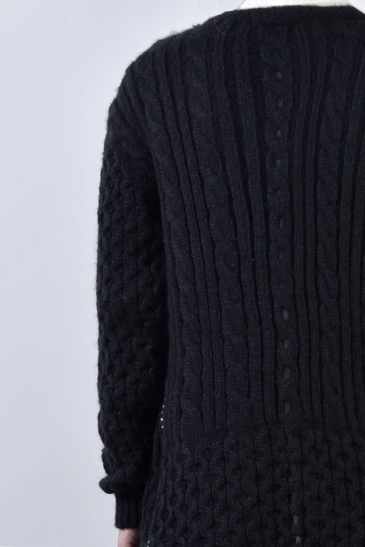 2002-KT03 Cable Combi Mohair Long CD Black