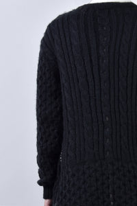 2002-KT03 Cable Combi Mohair Long CD Black