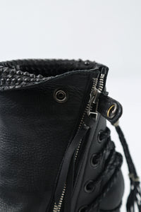 1602-BO02L Crush Braided Boots