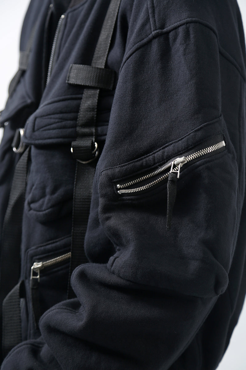 1902-JK06 Parachute Over Blouson Black
