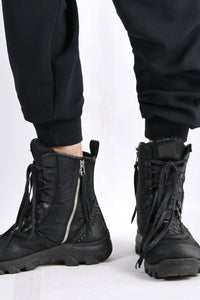 2102-PT06 Nylon Stretch Track Pants Black