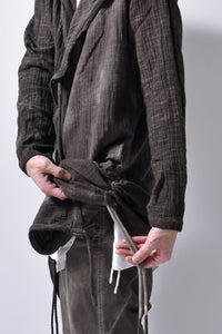 2102-TP04A Hooded Gauze CD / LS Brown