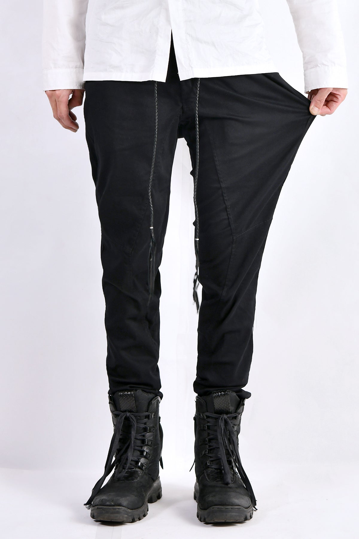 2102-PT01A Stretch Twill Pants 03 Black
