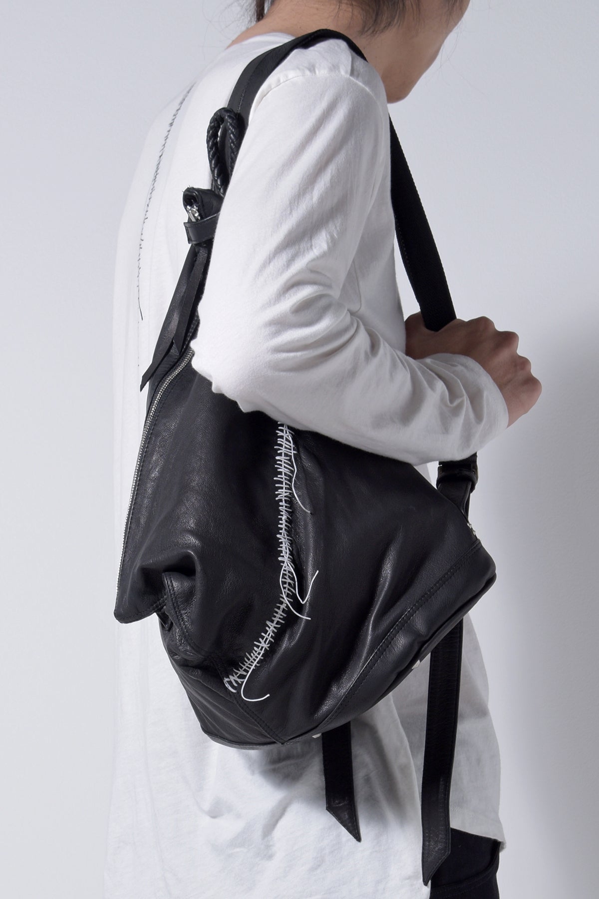 2202-BG01 Hand Stitch Triangle Backpack