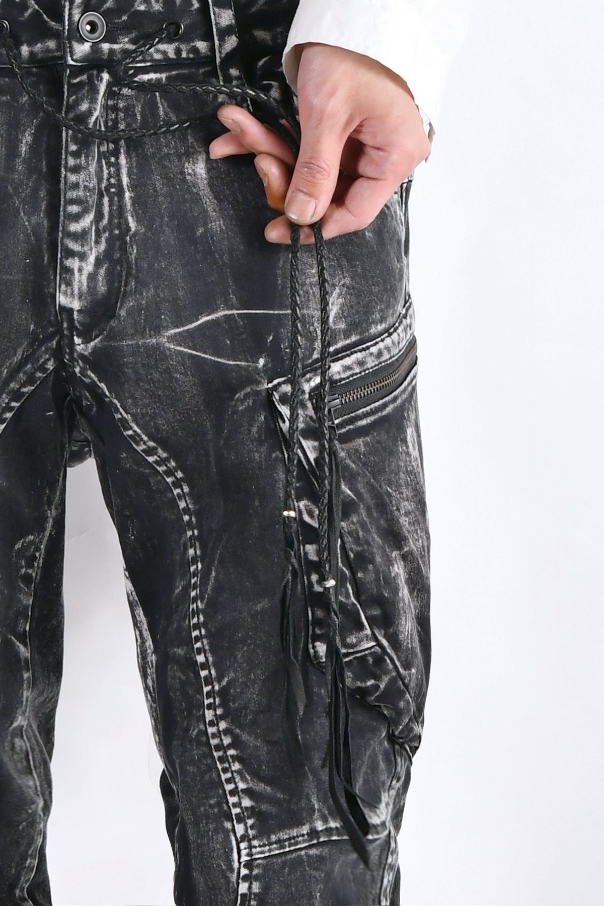 2102-PT02B Discharged Double Pocket Twill Pants 03