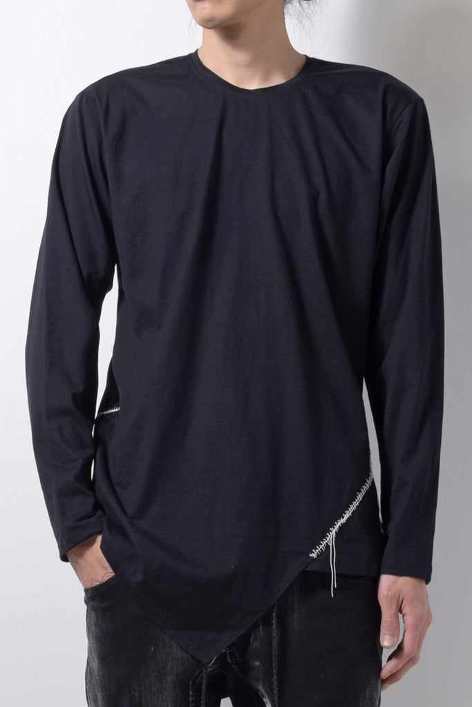 2201-CT01A/LS Hand Stitched Slash Cut 03 / LS Black