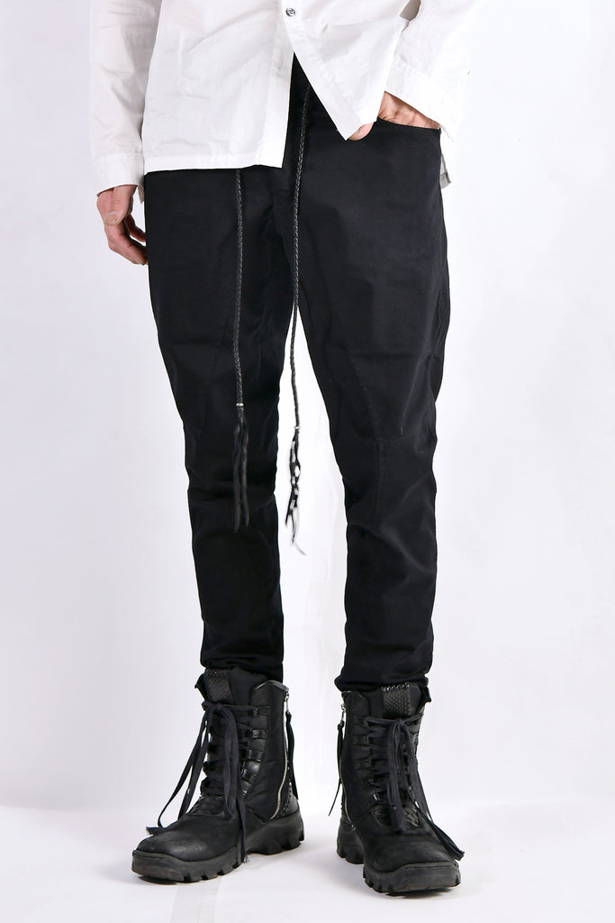 2102-PT01A Stretch Twill Pants 03 Black