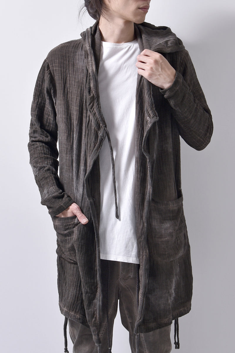 2102-TP04A Hooded Gauze CD / LS Brown