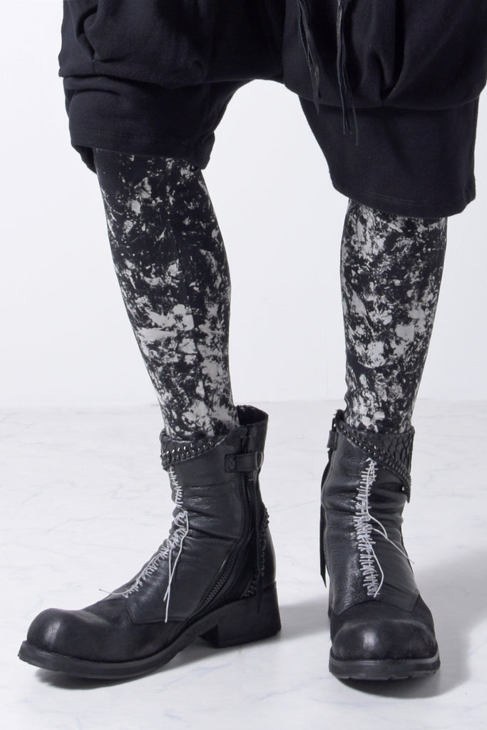 2202-PT07 Flake Discharged Leggings -Men's-