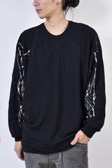 2002-TP04A Splash Bamboo Dolman Pullover Black