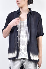 2101-SH04B Discharged Crepe Cotton Slim Shirt 01