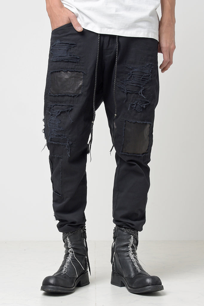 2301-PT02 Drop Crotch Crush Pants