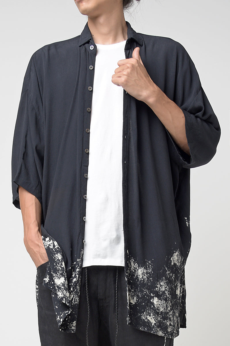 2301-SH03 Discharged Crepe Rayon Lazy Shirt