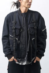 1902-JK06 Parachute Over Blouson Black
