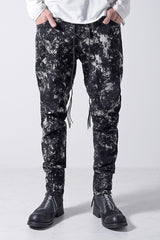 2202-PT08B Flake Discharged Stretch Pants 05