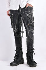 2102-PT02B Discharged Double Pocket Twill Pants 03