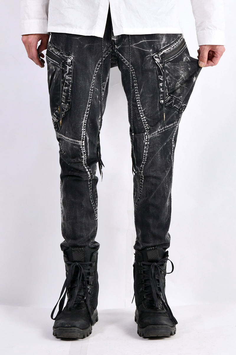 2102-PT02B Discharged Double Pocket Twill Pants 03