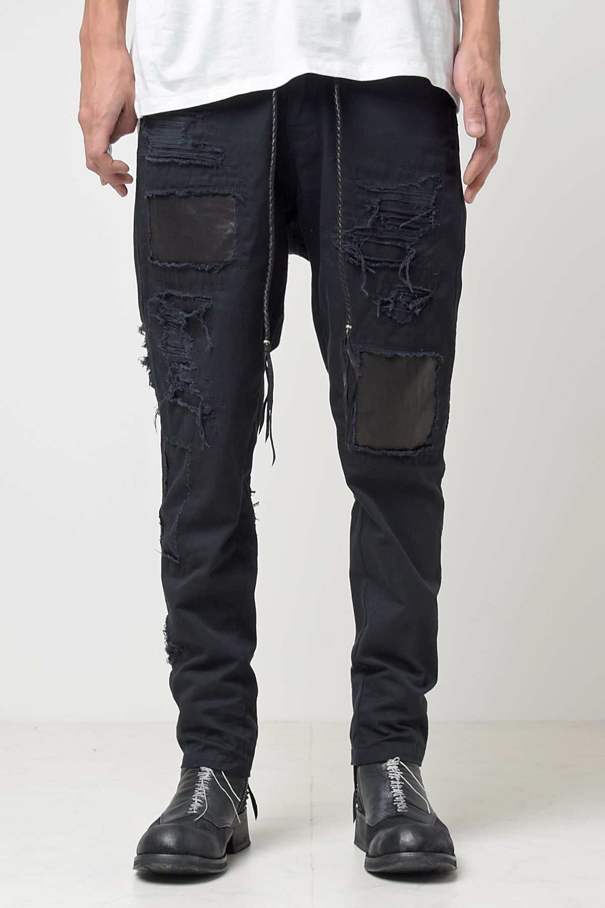 2301-PT02 Drop Crotch Crush Pants