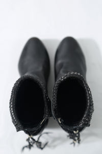 1602-BO02L Crush Braided Boots