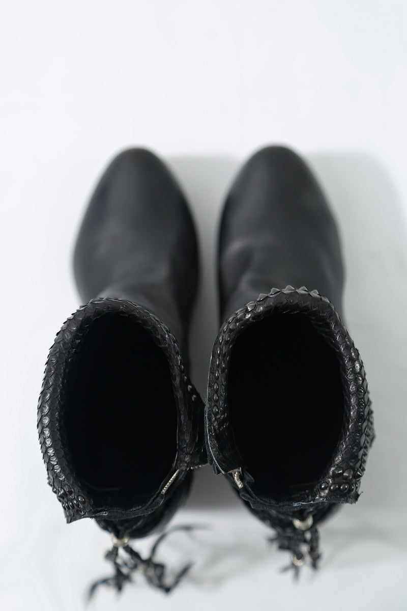 1602-BO02L Crush Braided Boots