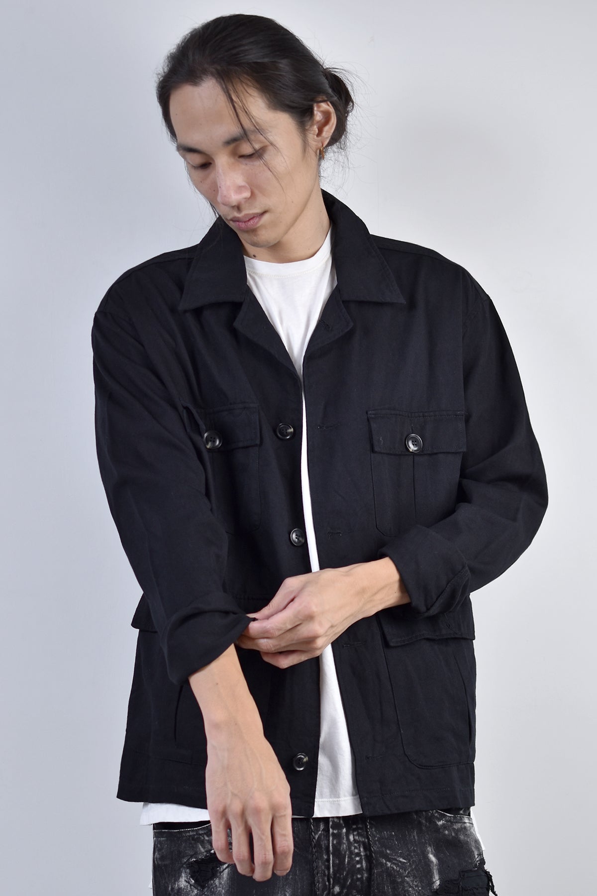 2002-SH07B Splash Field Shirt Black