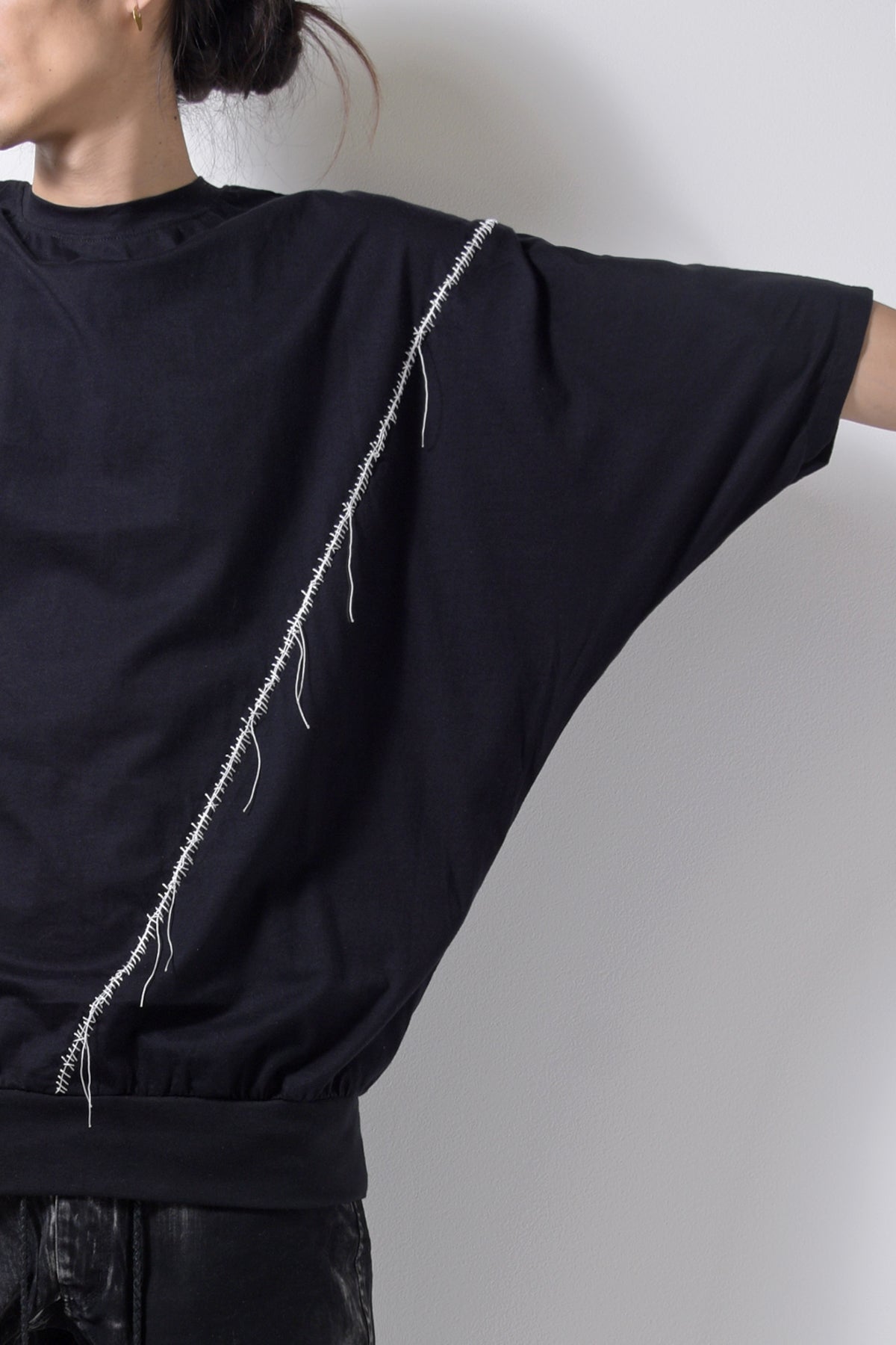 2201-CT06 Hand Stitched Dolman Cut Black