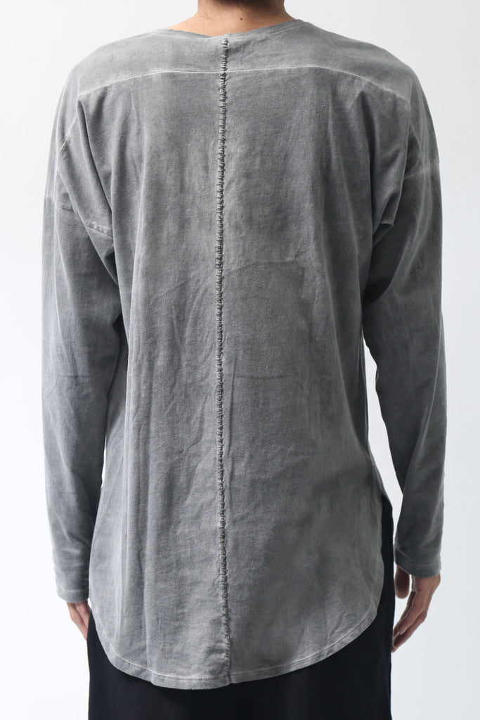1902-CT02/LS Back Stitch Crush Cut / LS Charcoal