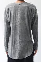 1902-CT02/LS Back Stitch Crush Cut / LS Charcoal