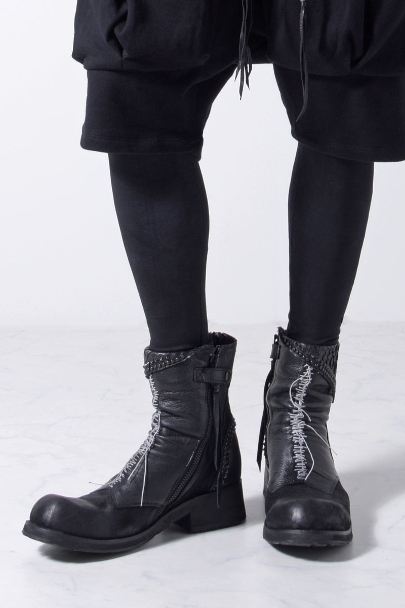 2202-PT09 Hand Stitch Print Leggings -Men's-