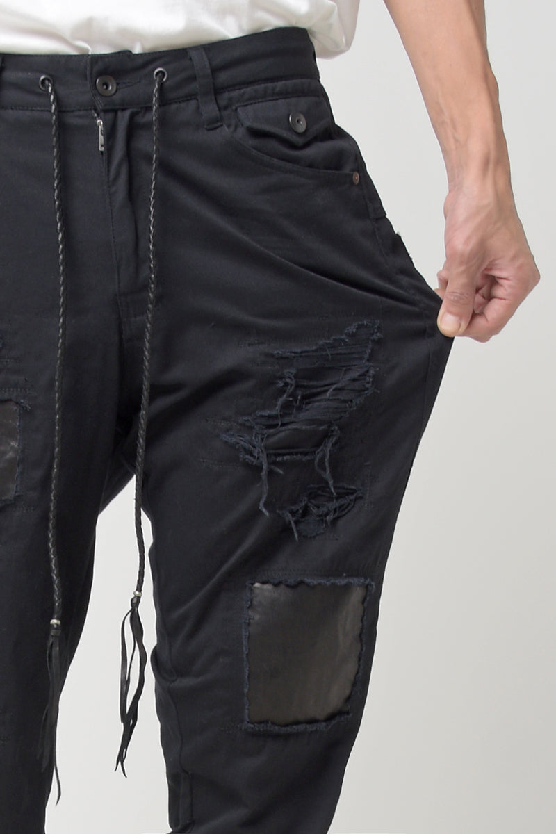 2301-PT02 Drop Crotch Crush Pants